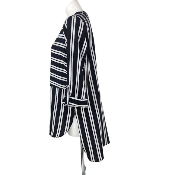 Cocomo stripe high low mock neck top Size medium y2k - Picture 2 of 7